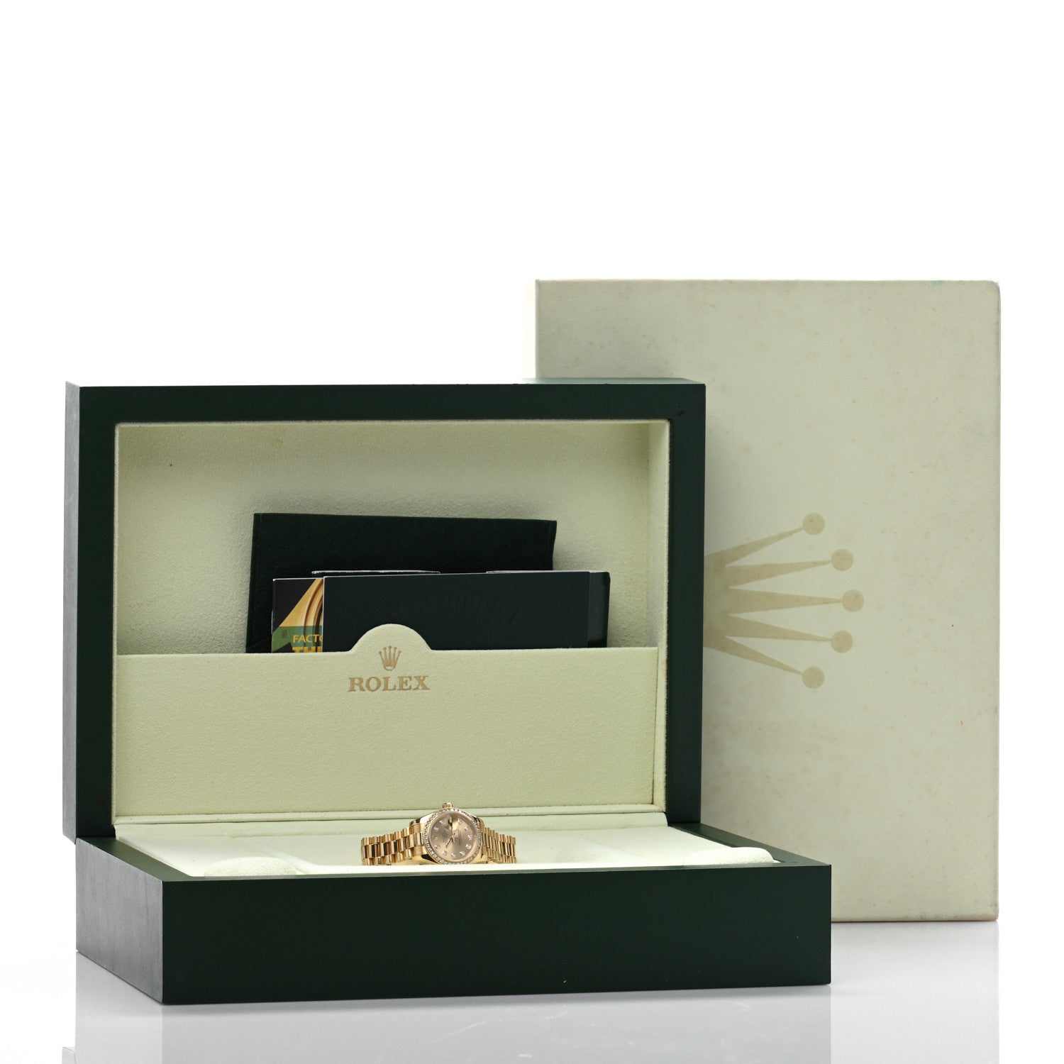 Rolex 18K Yellow Gold Diamond Bezel 26mm Datejust President Watch Champagne 179138 5 of 5
