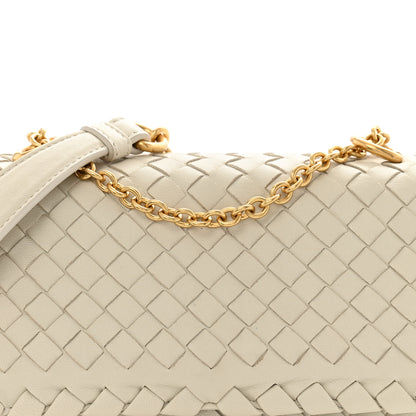Bottega Veneta Nappa Intrecciato Baby Olimpia Shoulder Bag Chalk 8 of 13