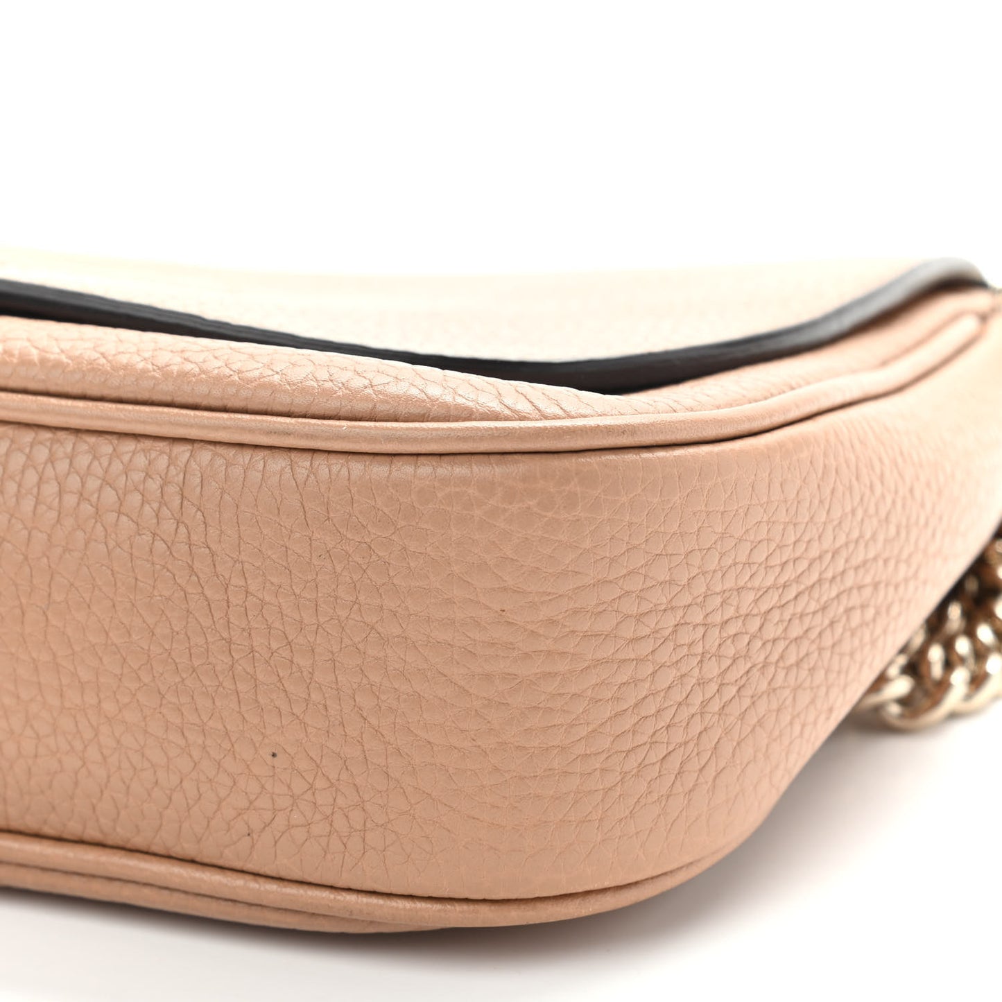Pebbled Calfskin Medium Soho Flap Crossbody Camelia