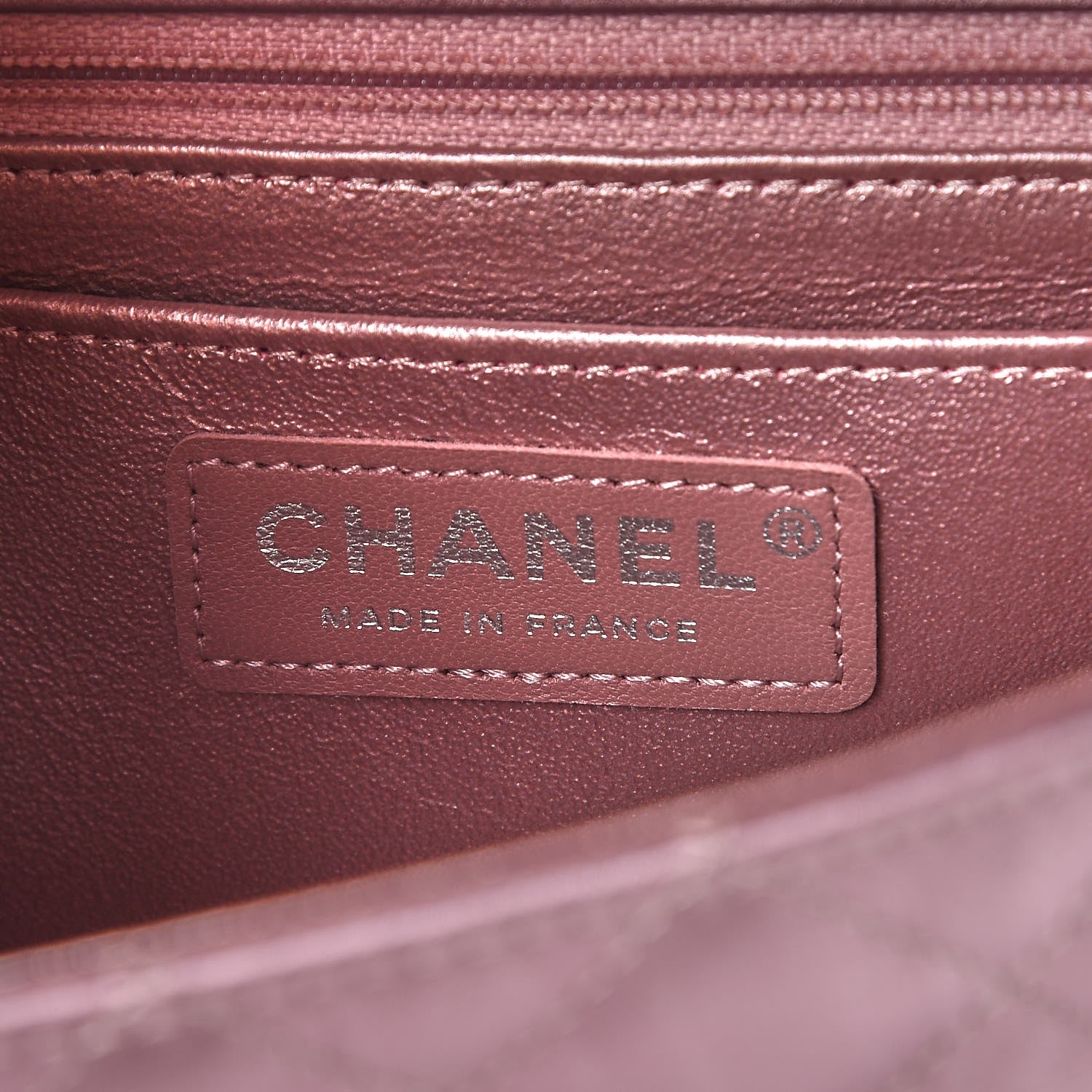 Chanel Metallic Calfskin Quilted Mini Rectangular Flap Pink 7 of 15