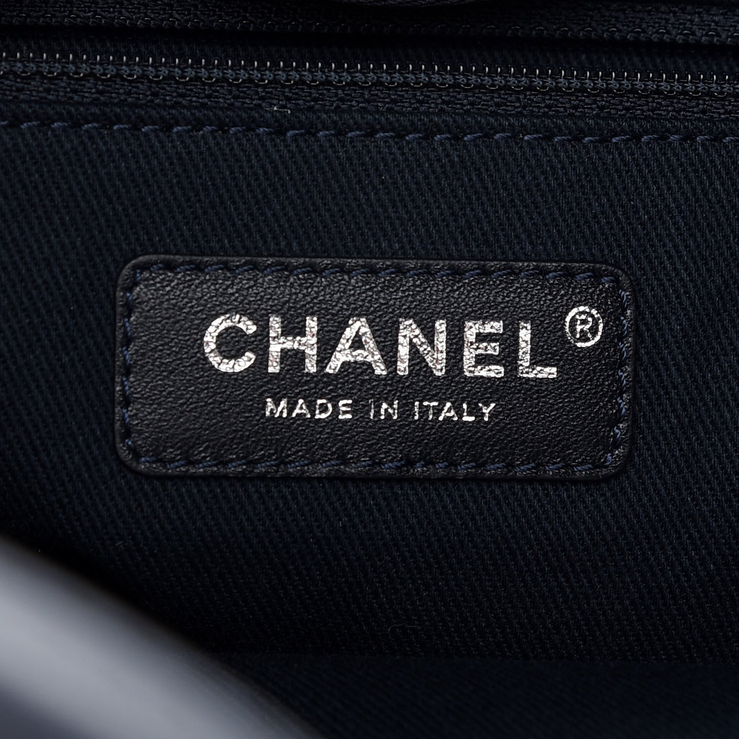 Chanel Denim Medium Deauville Tote Dark Blue 6 of 9