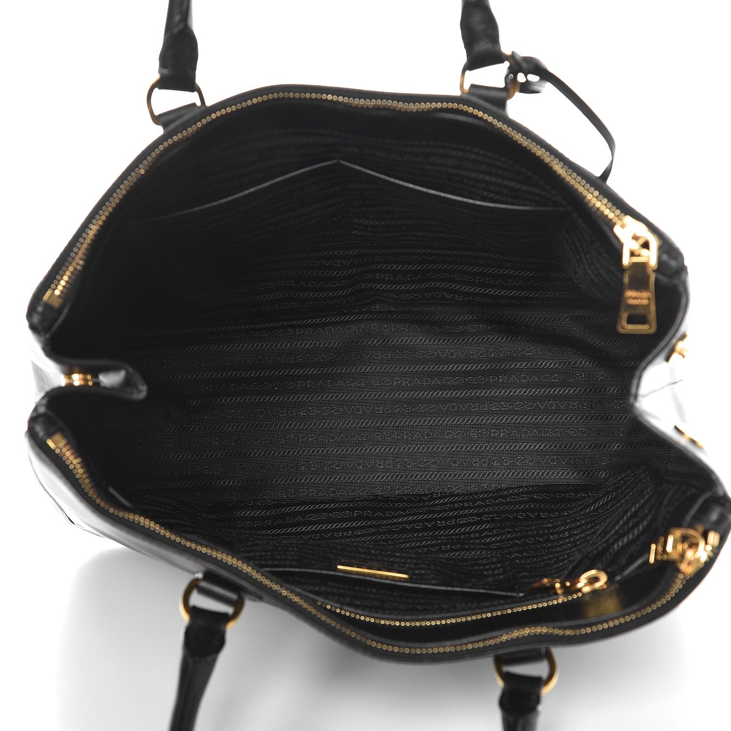 Prada Saffiano Large Galleria Double Zip Tote Black 12 of 15