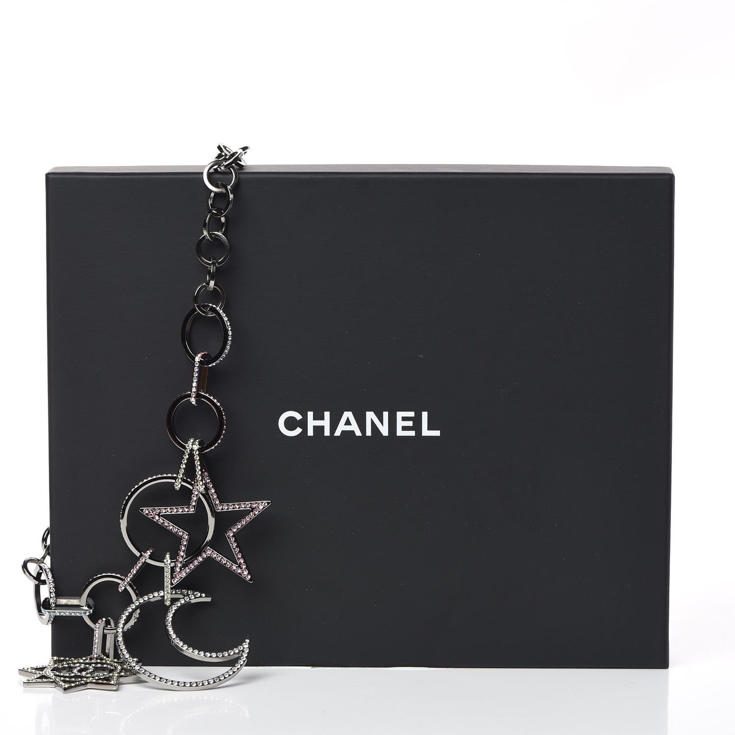 Ruthenium Crystal CC Star Moon Star Necklace
