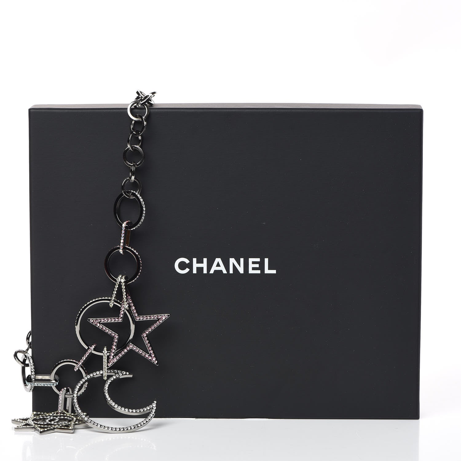 Chanel Ruthenium Crystal CC Star Moon Star Necklace 6 of 6
