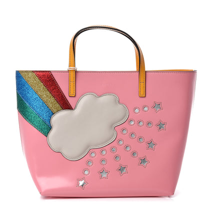 Gucci Calfskin Childrens Rainbow Tote Lotus Pink Crop Multicolor 1 of 10