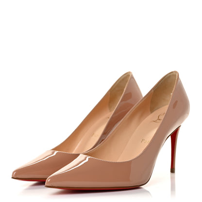 Christian Louboutin Patent Pigalle Follies 85 Pumps 36.5 Nude 3 of 8