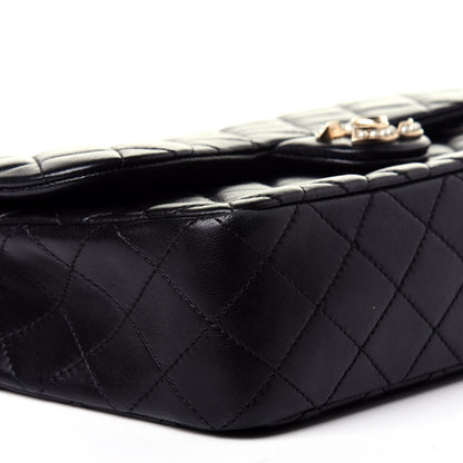 Chanel Lambskin Quilted Medium Westminster Pearl Flap Black 8 of 13