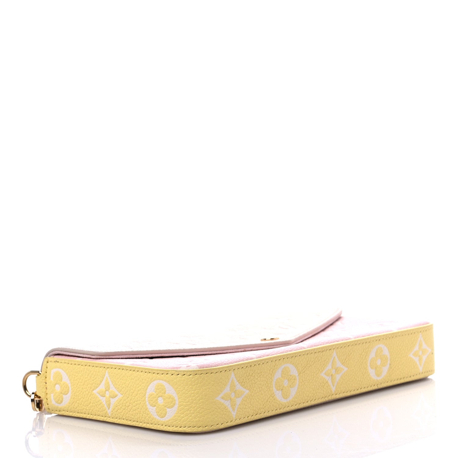 Louis Vuitton Empreinte Spring in the City Felicie Pochette Chain Wallet Pink Beige Yellow 5 of 7