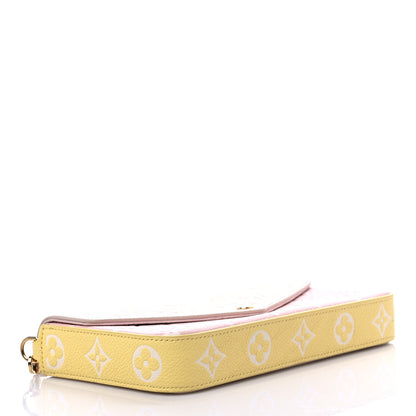Louis Vuitton Empreinte Spring in the City Felicie Pochette Chain Wallet Pink Beige Yellow 5 of 7