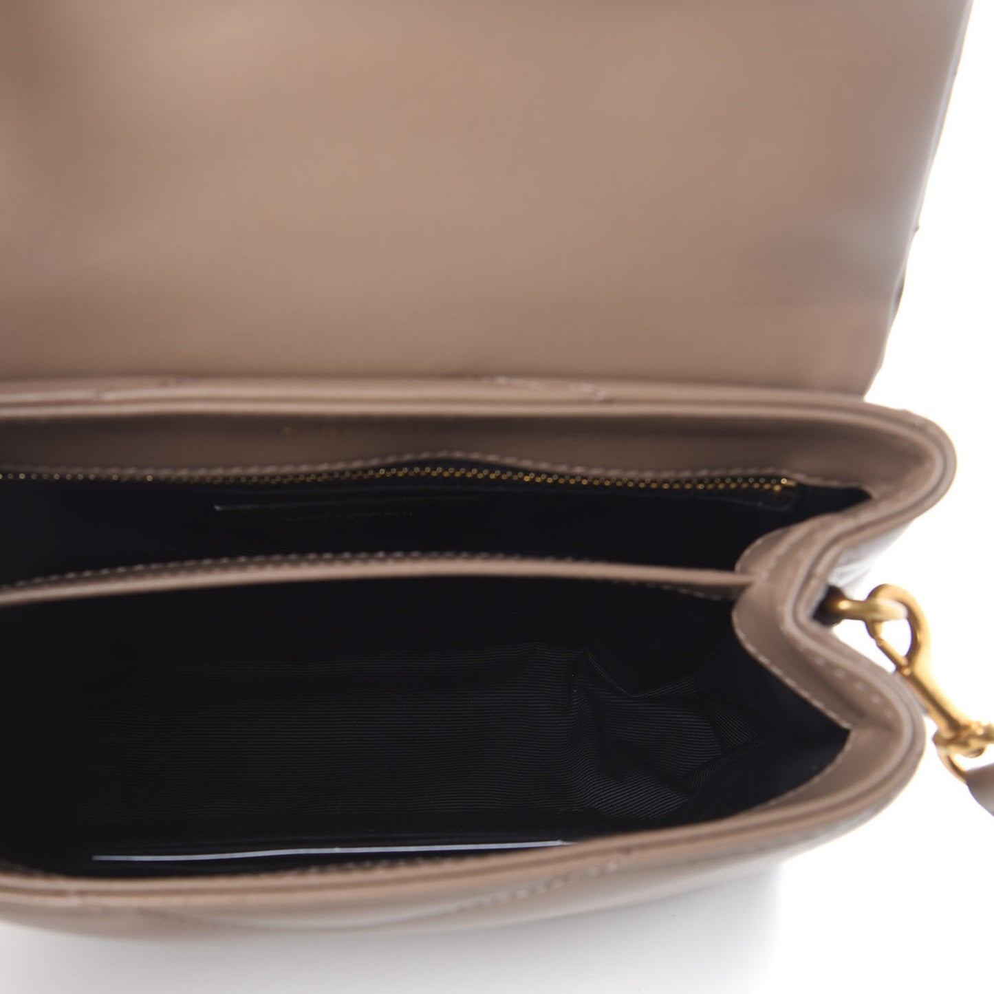 Calfskin Y Quilted Monogram Toy Loulou Crossbody Bag Dark Beige