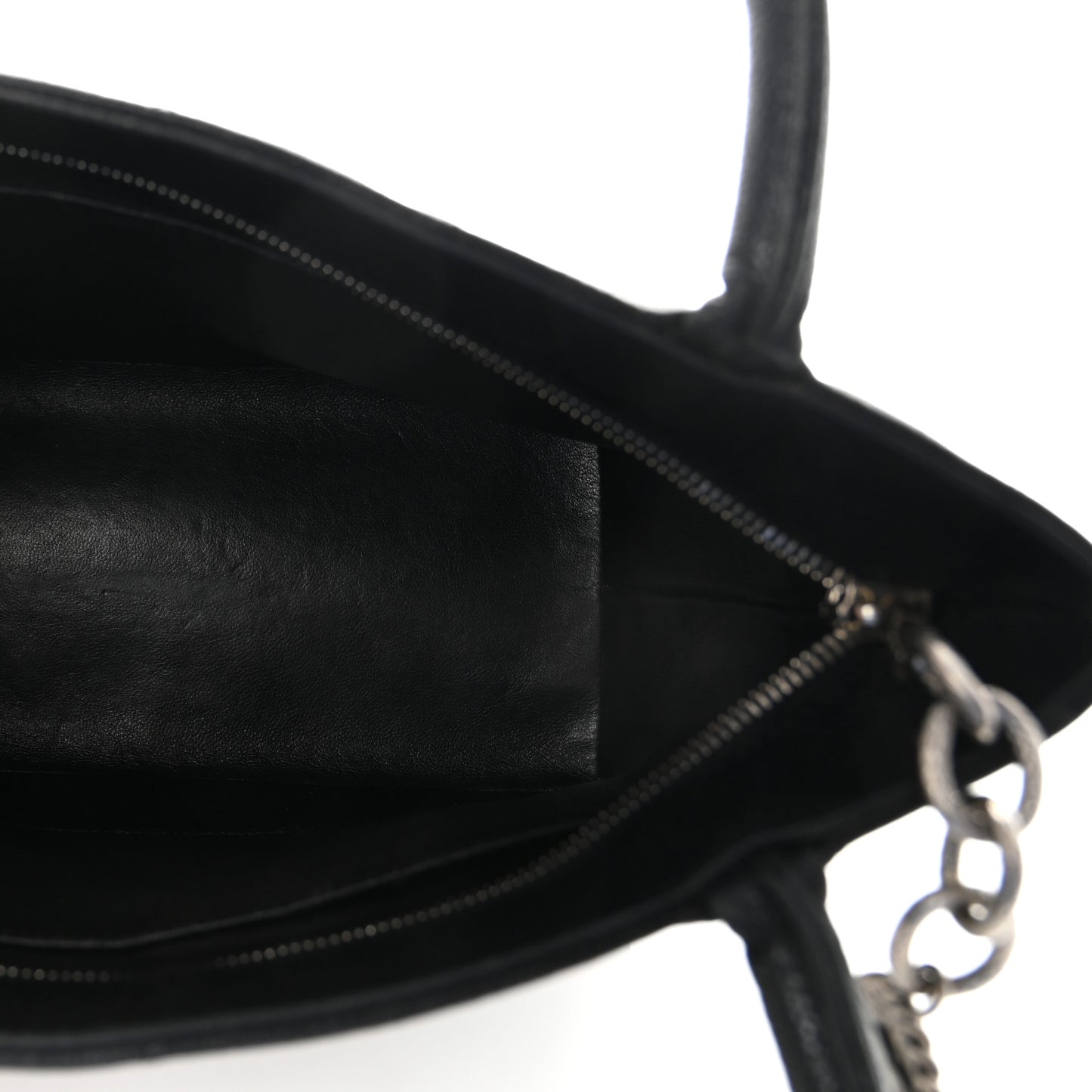 Caviar Quilted Medallion Tote Black