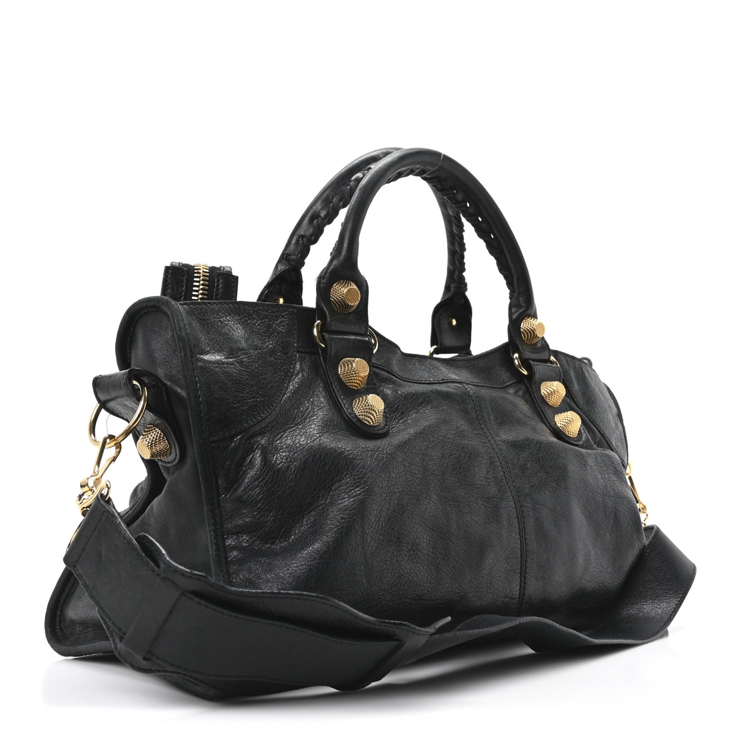 Agneau Giant 12 Gold Hardware Part Time Black
