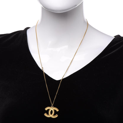 Chanel CC Necklace Matte Gold 2 of 4