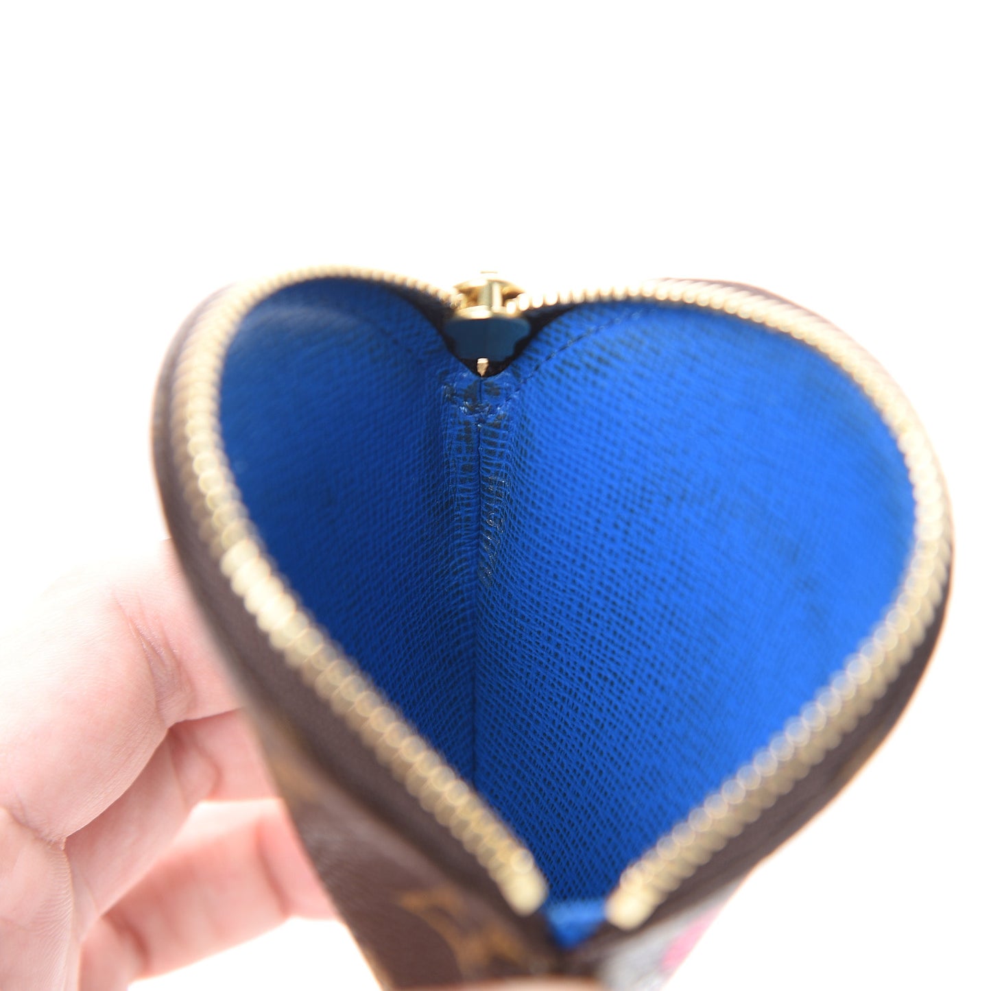 Monogram 2019 Christmas Animation Round Coin Purse Blue