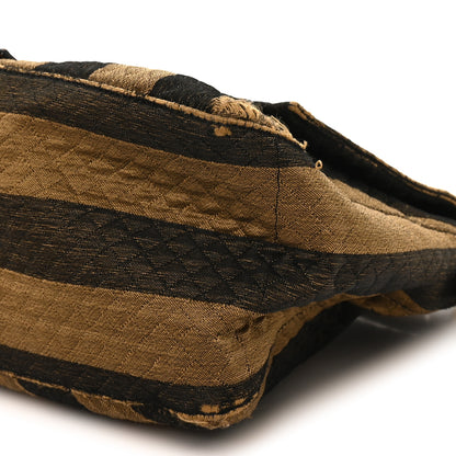Fendi Quilted Fabric Pequin Forever Mama Baguette Tobacco 9 of 11