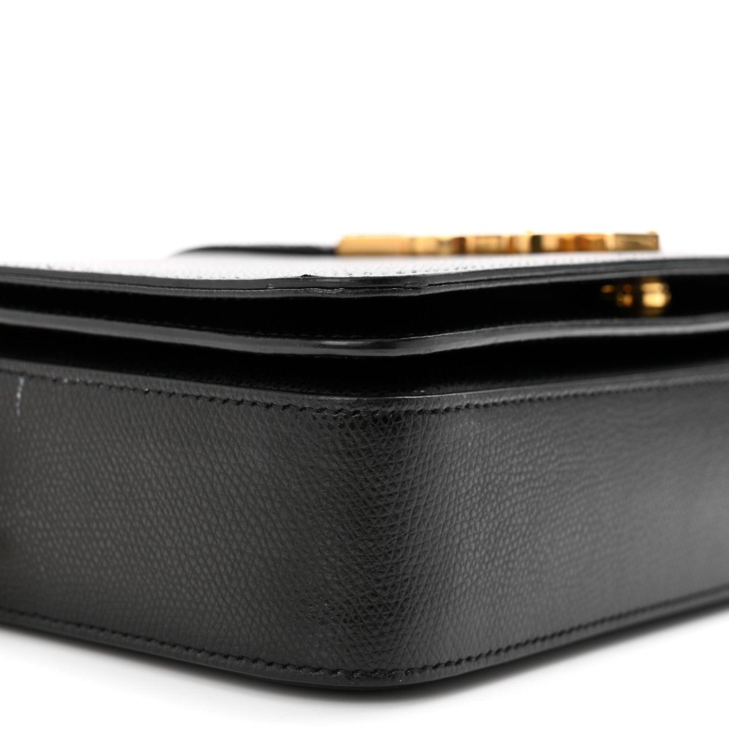 Saint Laurent Textured Calfskin Medium Classic Monogram Universite Bag Black 9 of 11