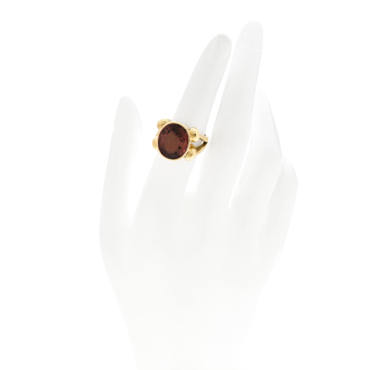 19K Yellow Gold Tourmaline Ring 53 6.5