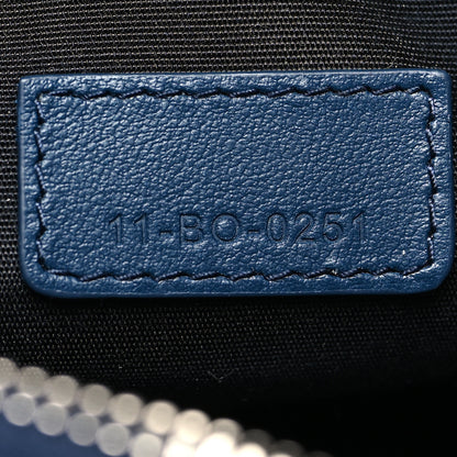 Christian Dior Calfskin Oblique Galaxy Perforated World Tour Messenger Pouch Blue White 7 of 10