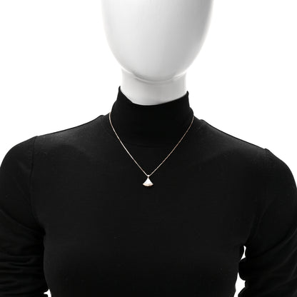 Bulgari 18K Rose Gold Diamond Mother of Pearl Divas' Dream Pave Pendant Necklace 2 of 8