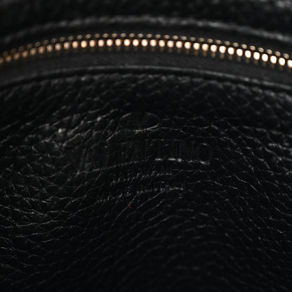 Valentino Garavani Pebbled Calfskin Mini Rockstud Flip-Lock Messenger Bag Black 6 of 13