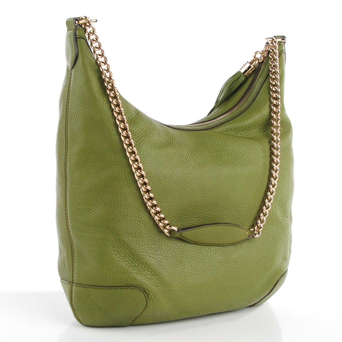 Pebbled Calfskin Medium Soho Chain Hobo Green