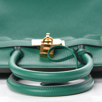 Hermes Taurillon Clemence Birkin 30 Vert Vertigo 12 of 34