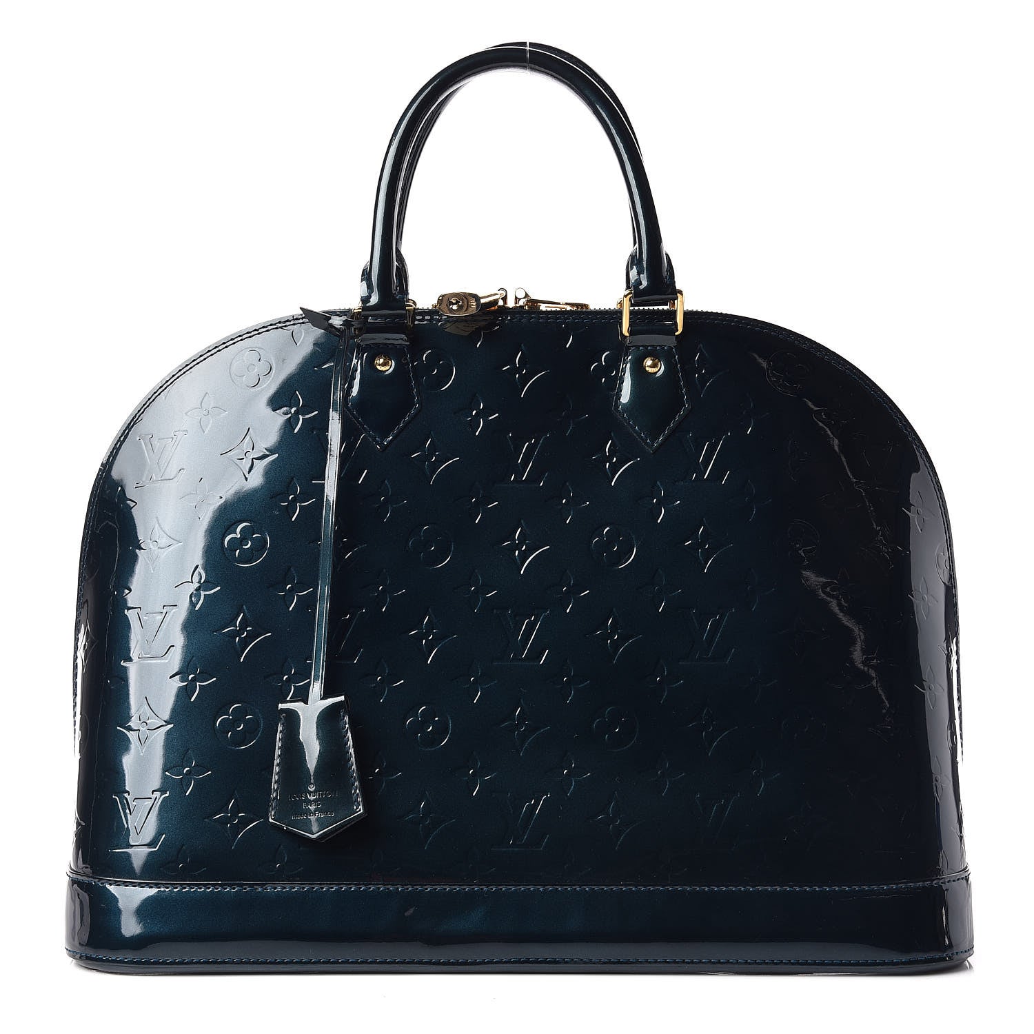 Louis Vuitton Vernis Alma GM Blue Nuit 1 of 9