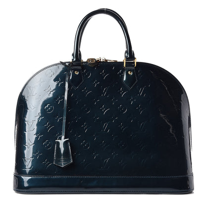 Louis Vuitton Vernis Alma GM Blue Nuit 1 of 9