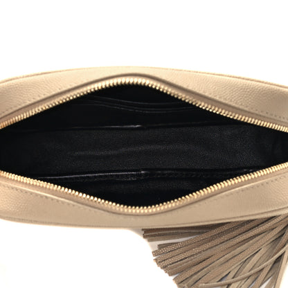 Saint Laurent Grain De Poudre Matelasse Monogram Mini Lou Camera Bag Dark Beige 5 of 10