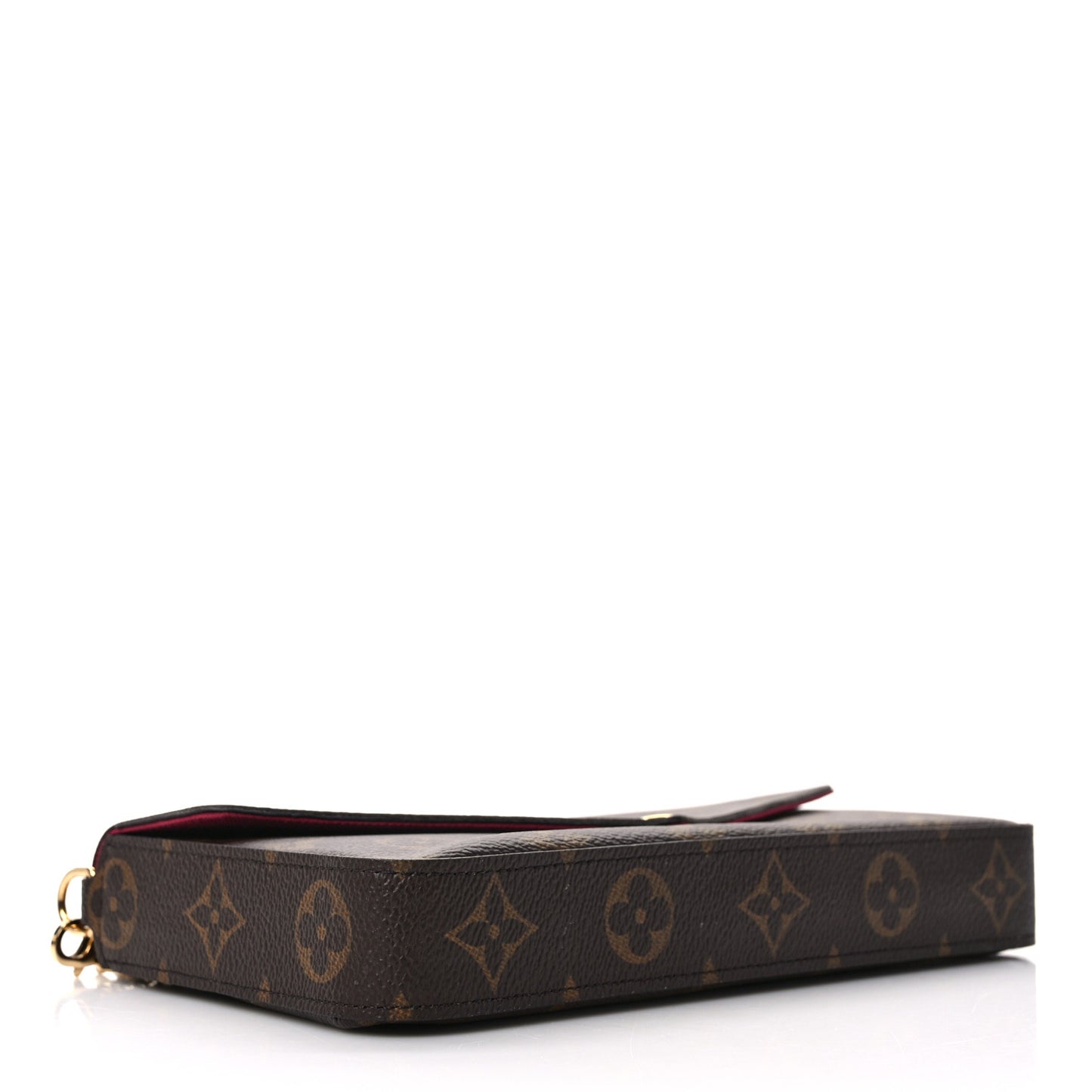 Monogram Pochette Felicie Chain Wallet Fuchsia