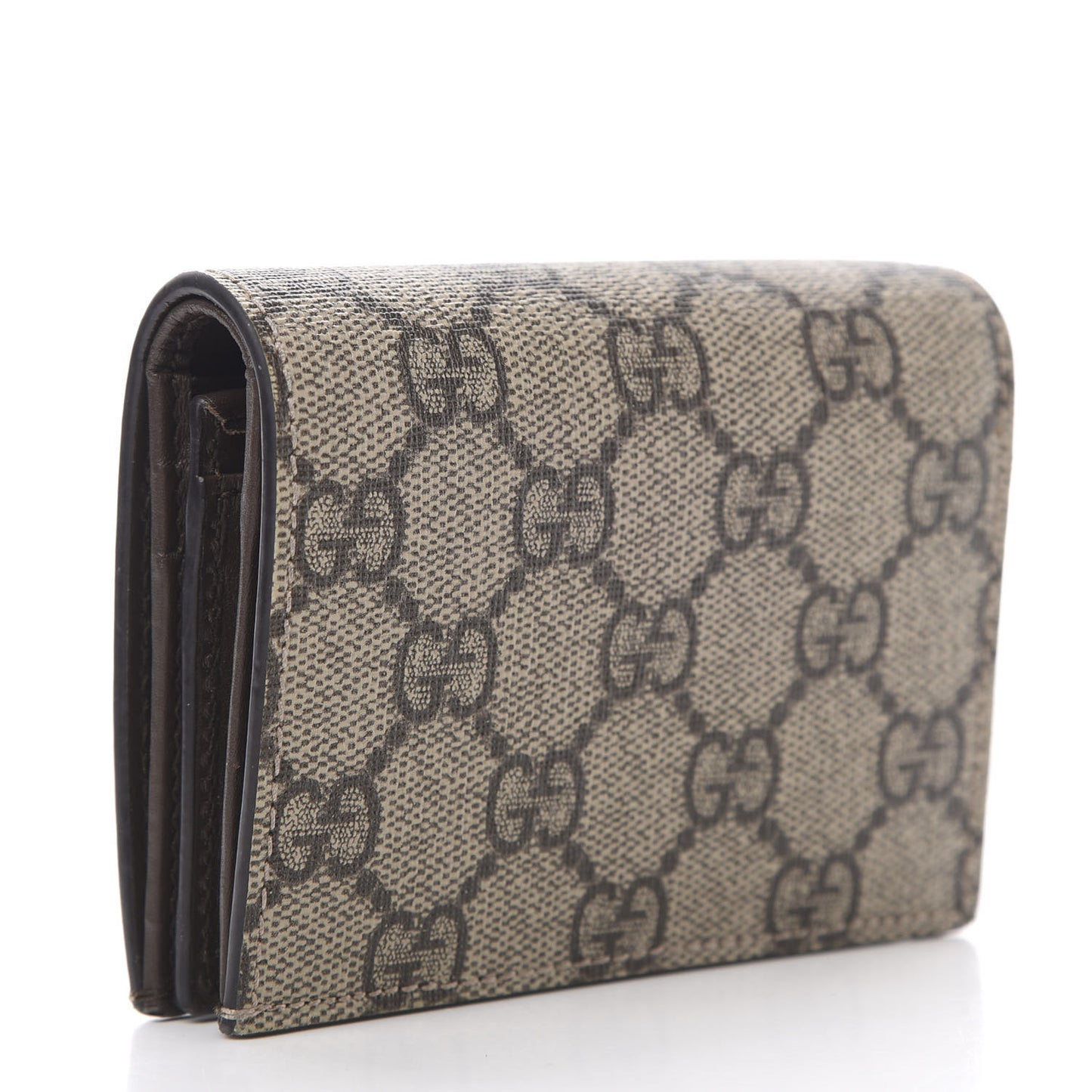 GG Supreme Monogram Card Case Beige