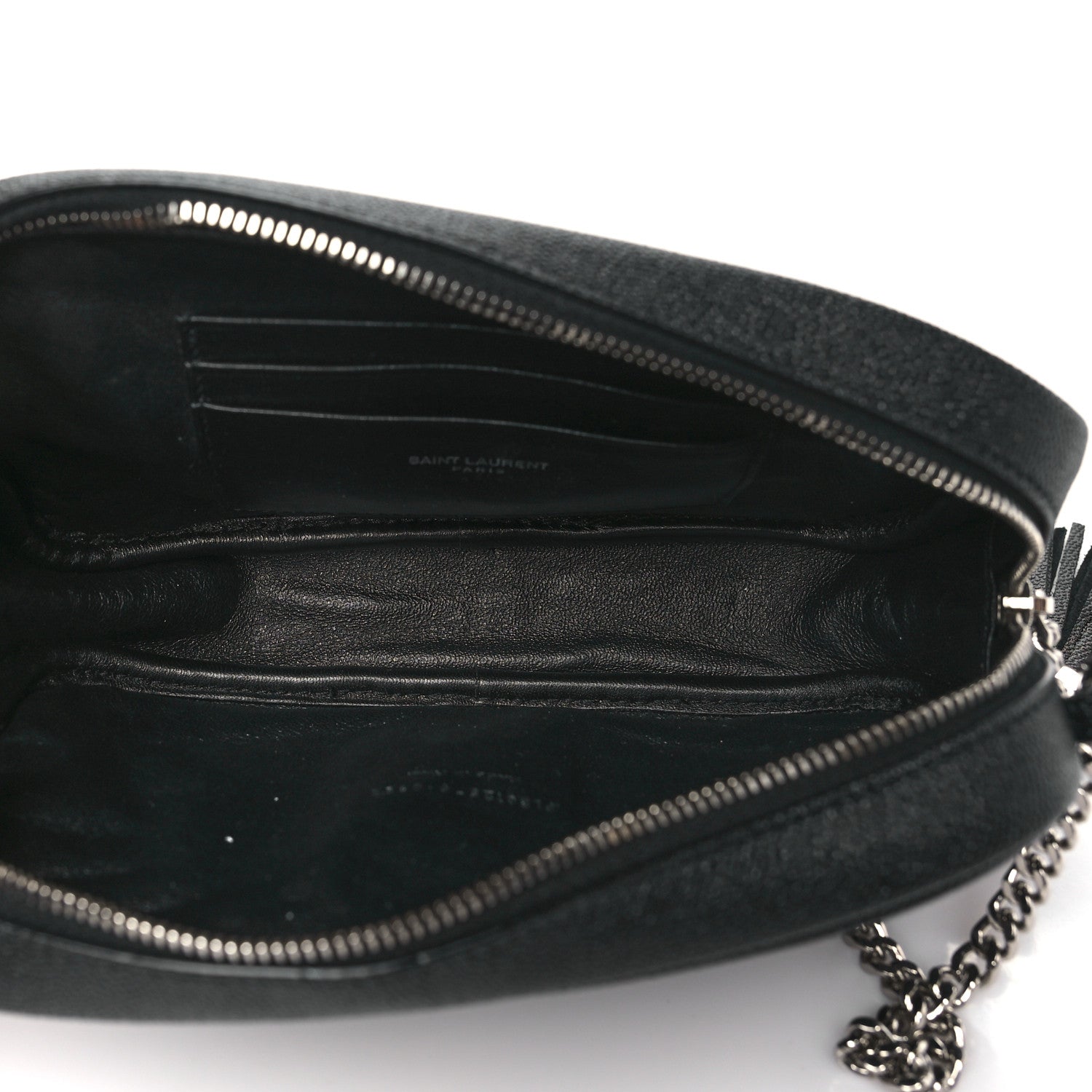 Saint Laurent Grain De Poudre Matelasse Monogram Mini Lou Camera Bag Black 5 of 10