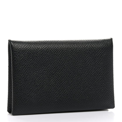 Hermes Epsom Calvi Verso Card Case Black 3 of 10