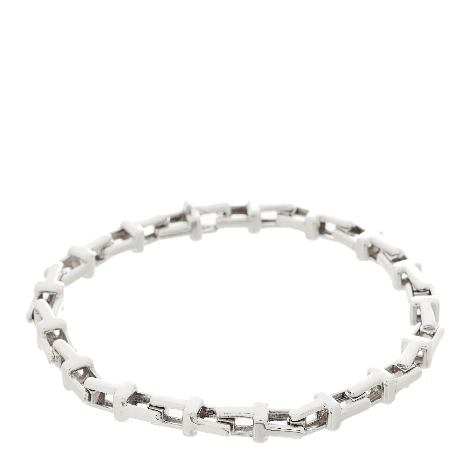 Tiffany Sterling Silver Narrow T Chain Bracelet 1 of 9