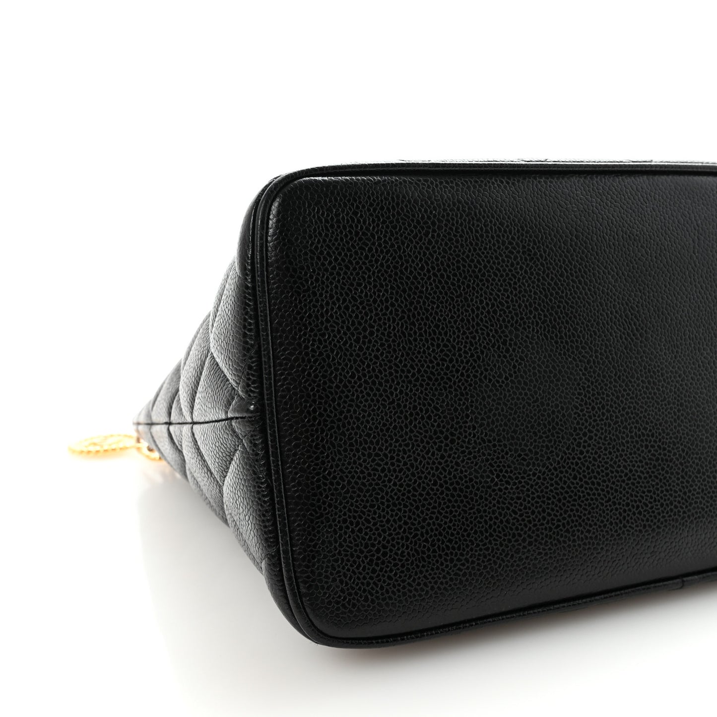 Caviar Quilted Medallion Tote Black