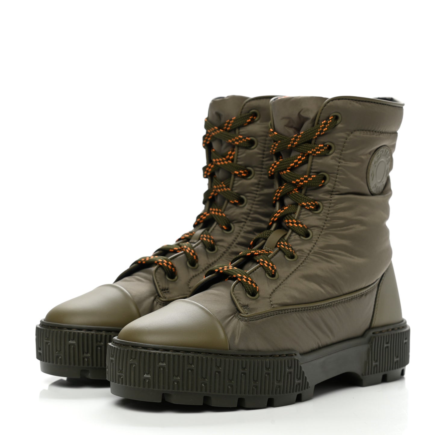 Calfskin Parachute Fresh Ankle Boots 38 Khaki