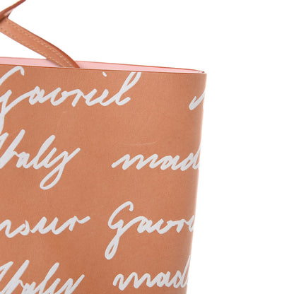 Mansur Gavriel Calfskin Small Logo Shopping Tote Cammello 10 of 13