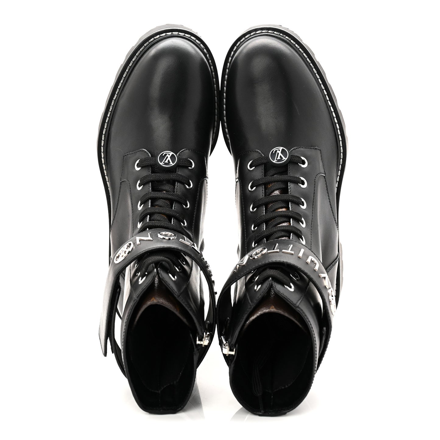 Calfskin Territory Flat Ranger Boots 38 Black
