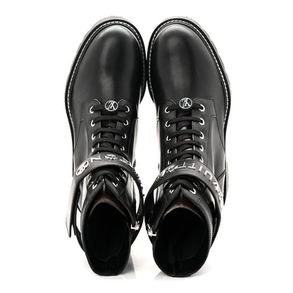 Louis Vuitton Calfskin Territory Flat Ranger Boots 38 Black 2 of 9