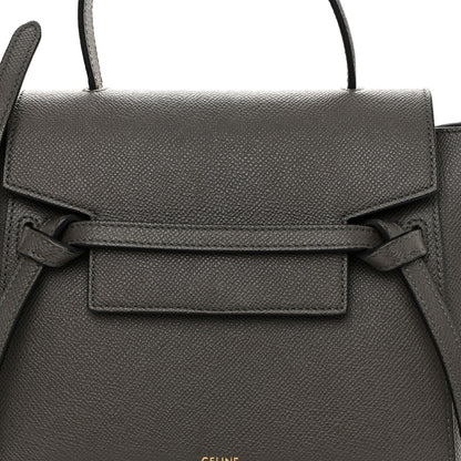 Celine Grained Calfskin Nano Belt Bag Grey 8 of 10