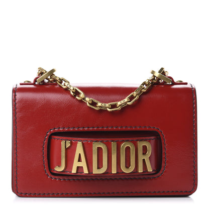 Christian Dior Calfskin Mini J'Adior Chain Flap Bag Spicy Red 1 of 9