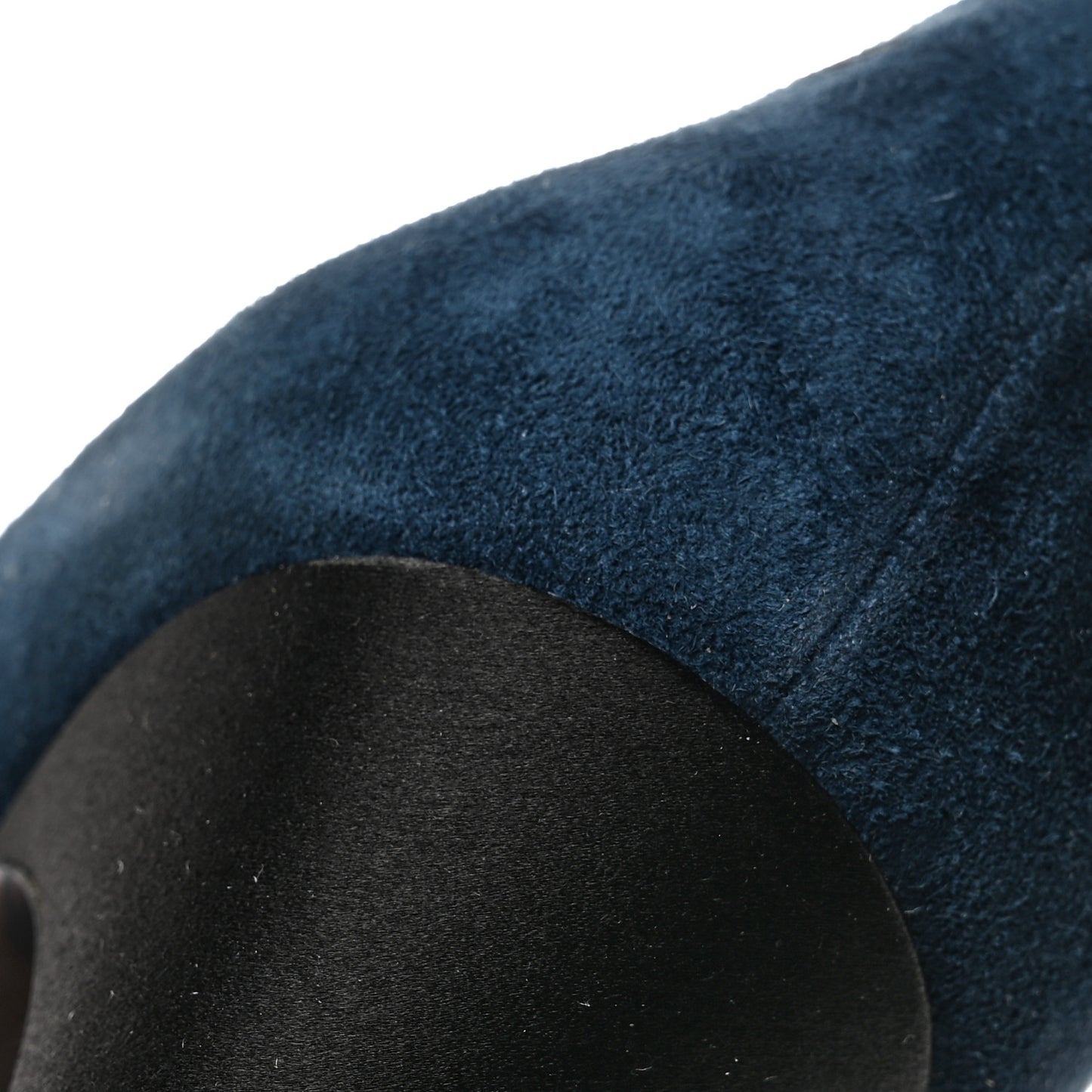 Suede Satin Cap Toe Gabrielle Pumps 40 Navy Black