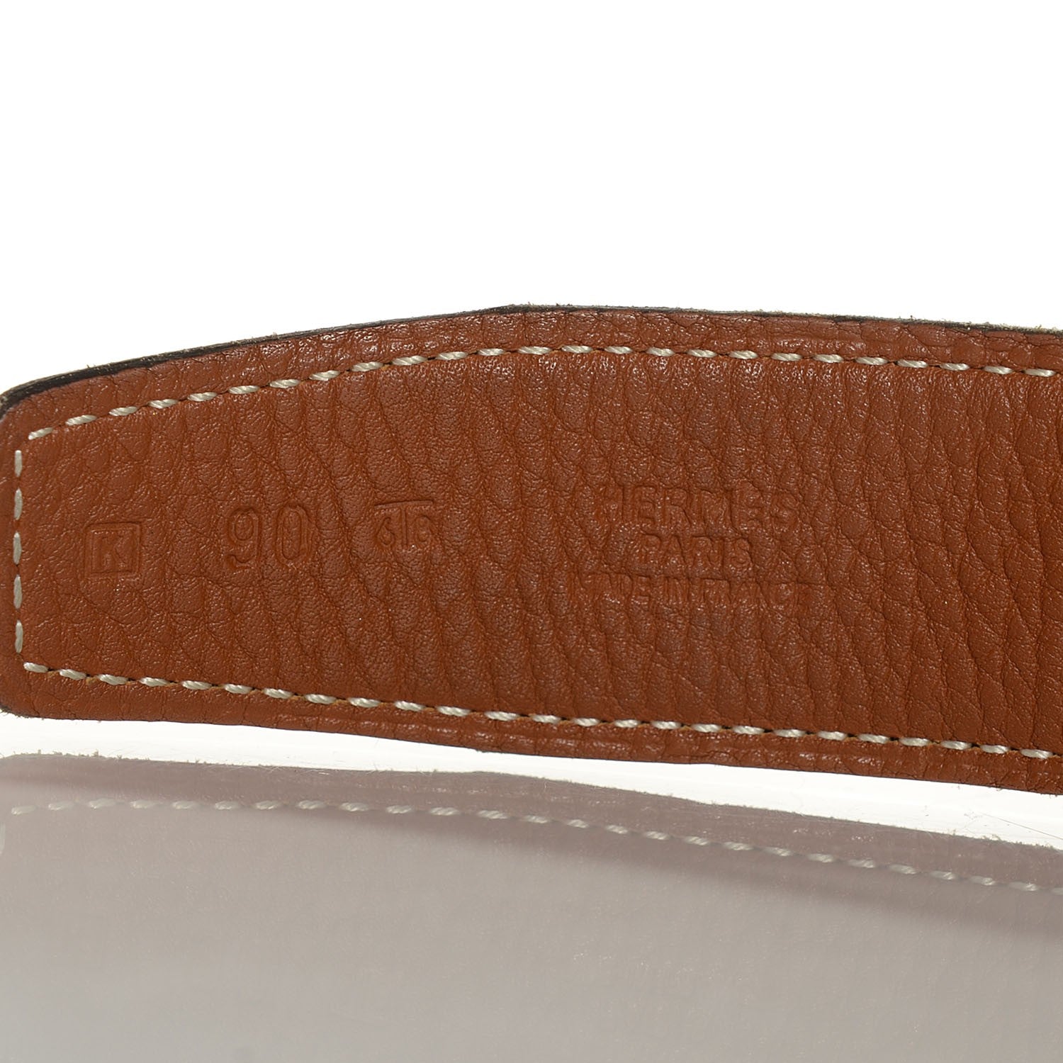 Hermes Box Togo 32mm H Belt 90 Black Gold 4 of 6