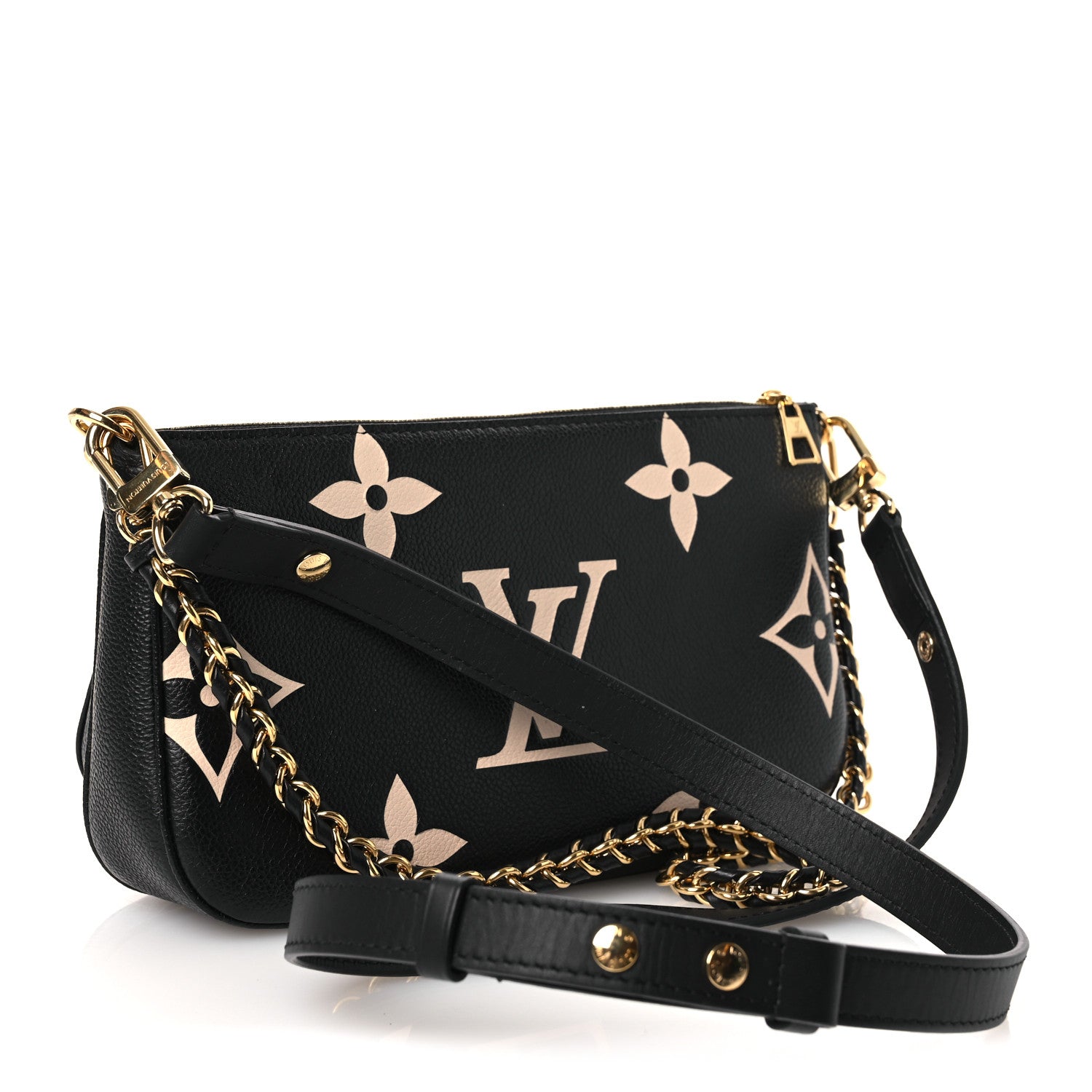 Louis Vuitton Empreinte Monogram Giant Multi Pochette Accessories Black Beige 3 of 10