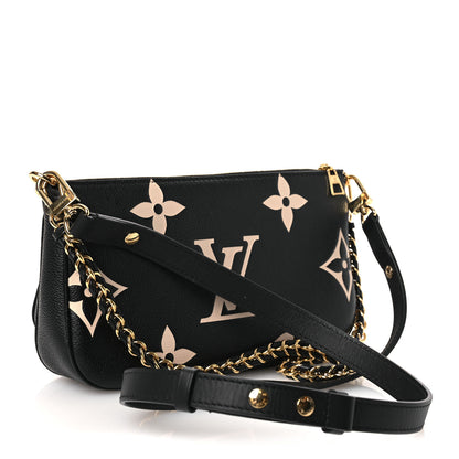 Louis Vuitton Empreinte Monogram Giant Multi Pochette Accessories Black Beige 3 of 10