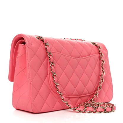 Chanel Lambskin Quilted Medium Double Flap Pink 3 of 10