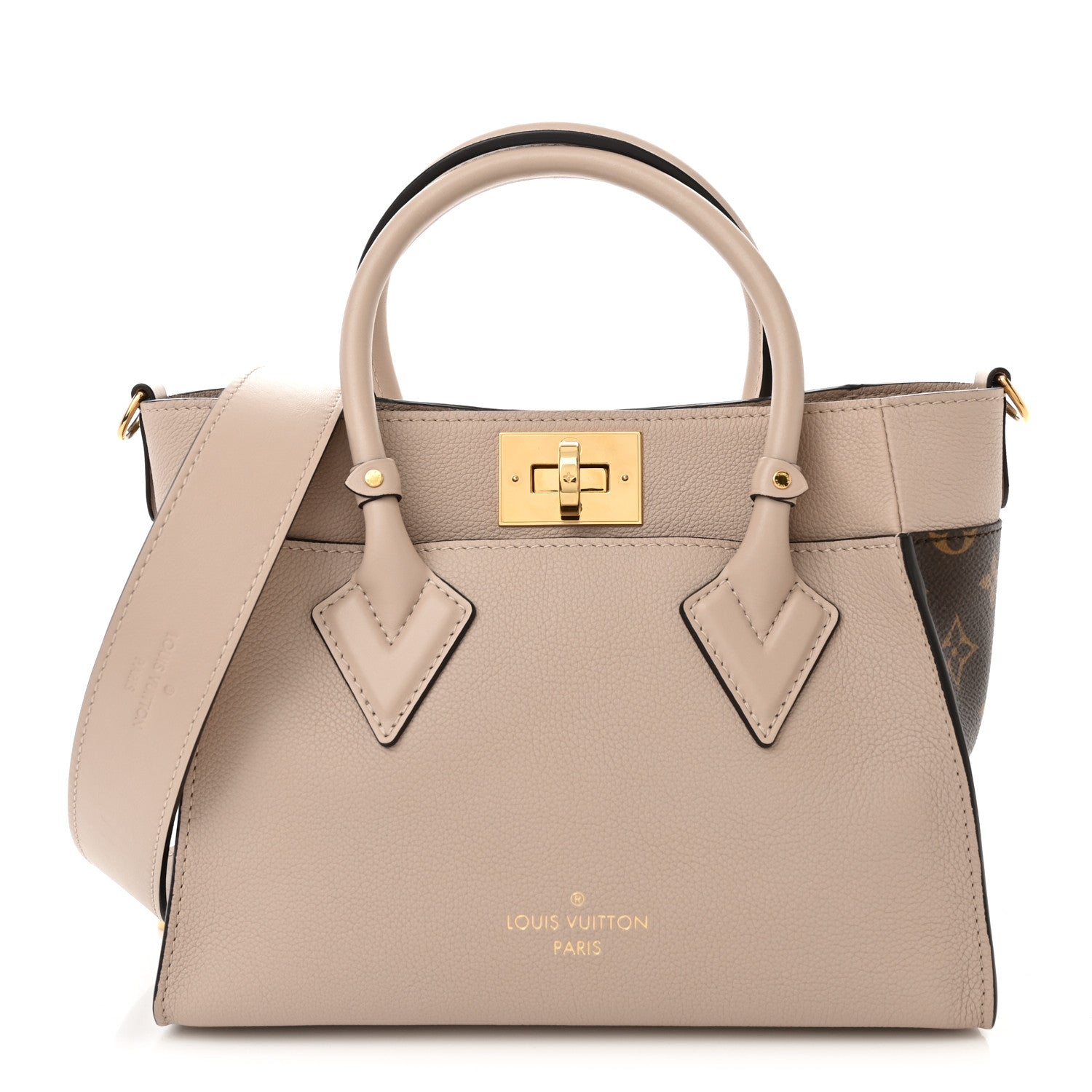 Louis Vuitton Calfskin Monogram On My Side PM Greige 1 of 10