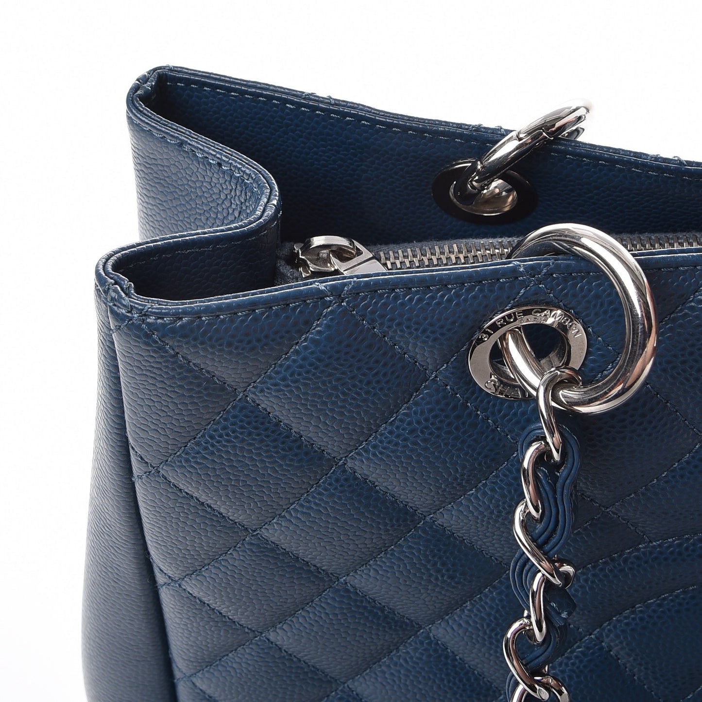 Caviar Grand Shopping Tote GST Dark Blue