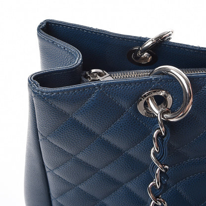 Chanel Caviar Grand Shopping Tote GST Dark Blue 12 of 12