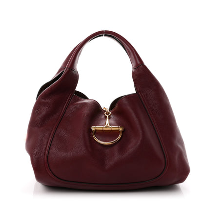 Gucci Grained Calfskin Softbit Maxi Shoulder Bag Rosso Ancora Red 1 of 11